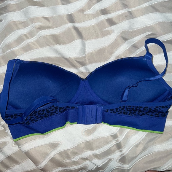 Blue leopard bra- No underwire - Picture 2 of 2